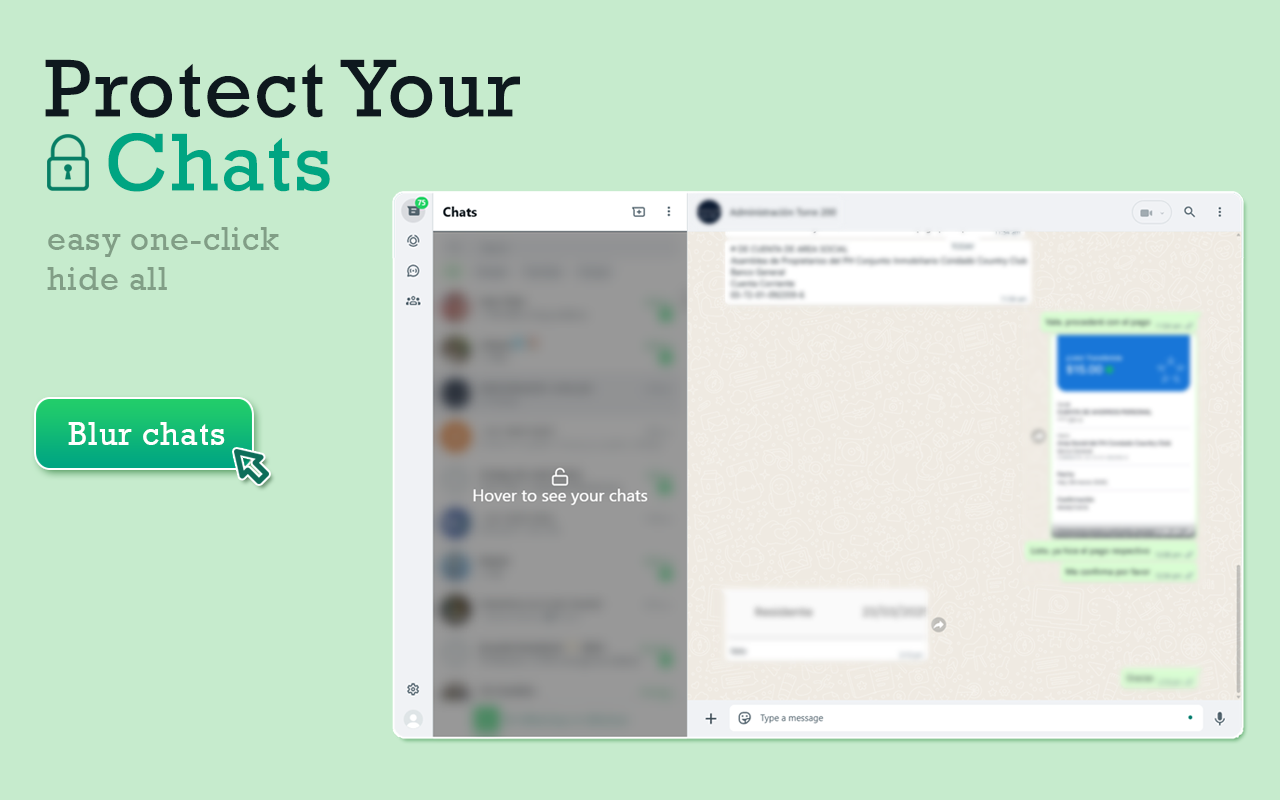WhatsApp Blur Chats chrome谷歌浏览器插件_扩展第1张截图