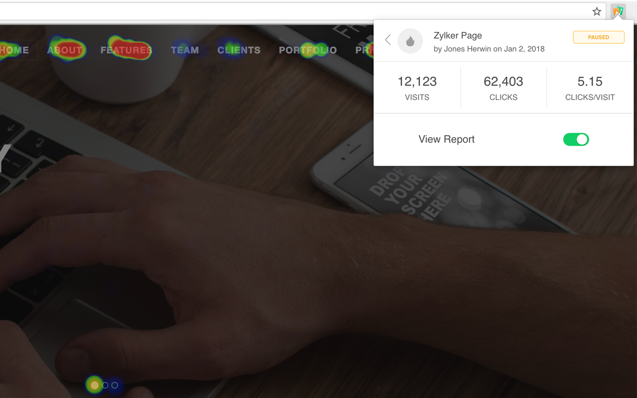 Zoho PageSense chrome谷歌浏览器插件_扩展第4张截图