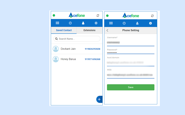 Acefone WebPhone chrome谷歌浏览器插件_扩展第2张截图