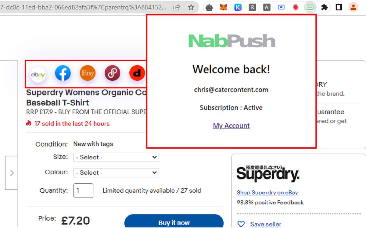 NabPush: 100% Free Product Lister chrome谷歌浏览器插件_扩展第4张截图