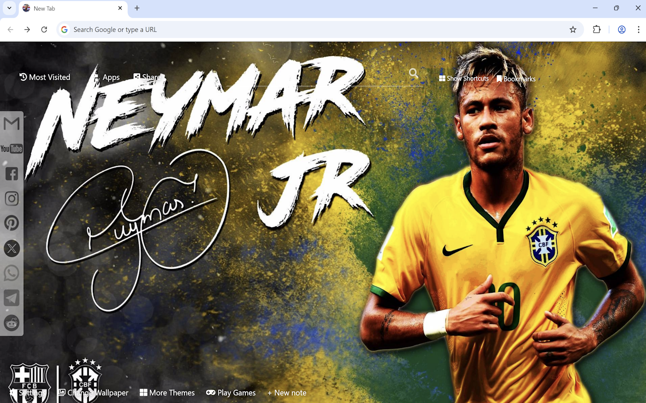 Neymar Wallpaper chrome谷歌浏览器插件_扩展第2张截图
