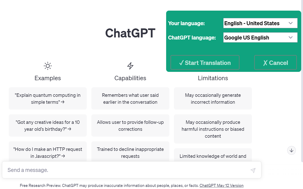 ChatGPT Voice Plus Game and Translation chrome谷歌浏览器插件_扩展第2张截图