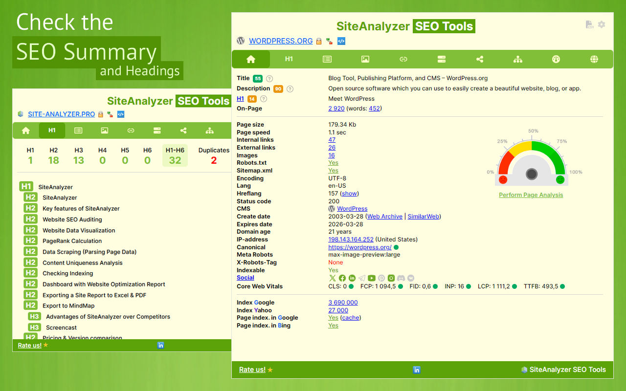 SiteAnalyzer SEO Tools: Free Meta & SEO Checker chrome谷歌浏览器插件_扩展第1张截图