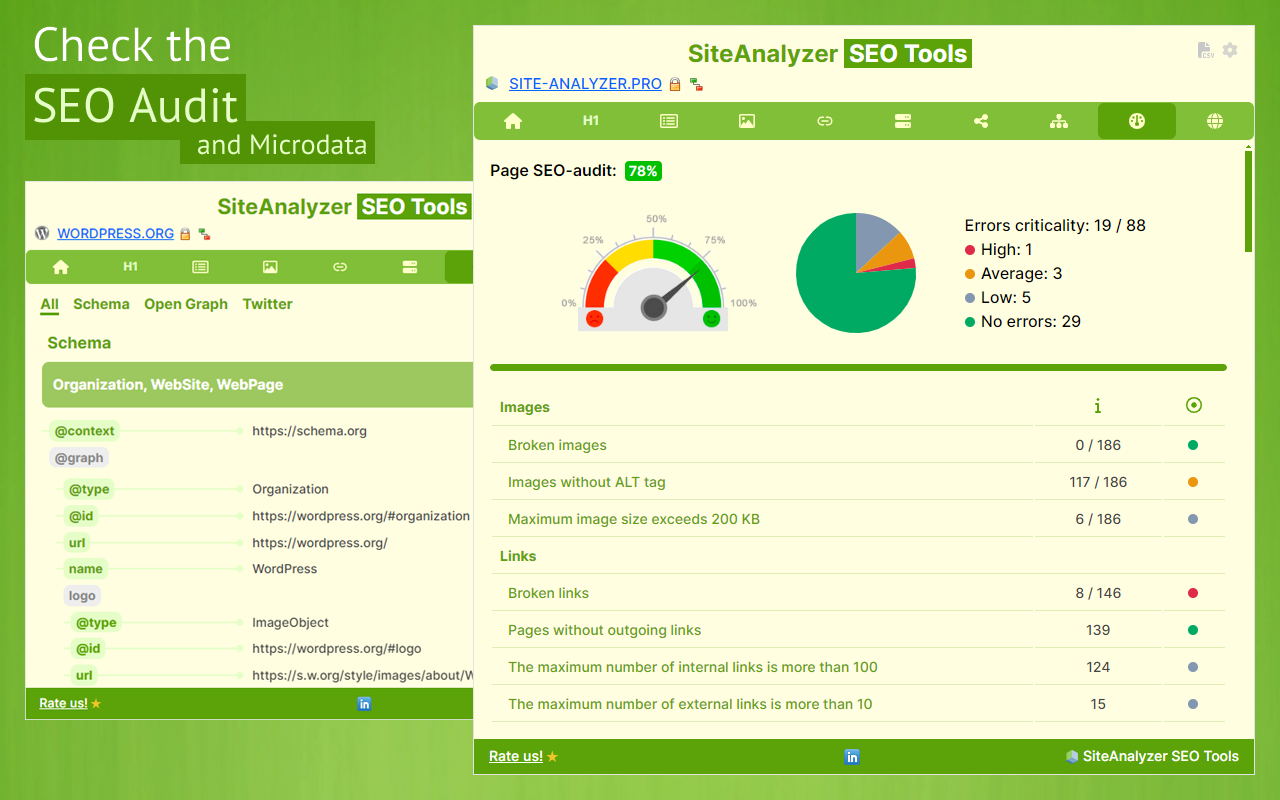 SiteAnalyzer SEO Tools: Free Meta & SEO Checker chrome谷歌浏览器插件_扩展第5张截图