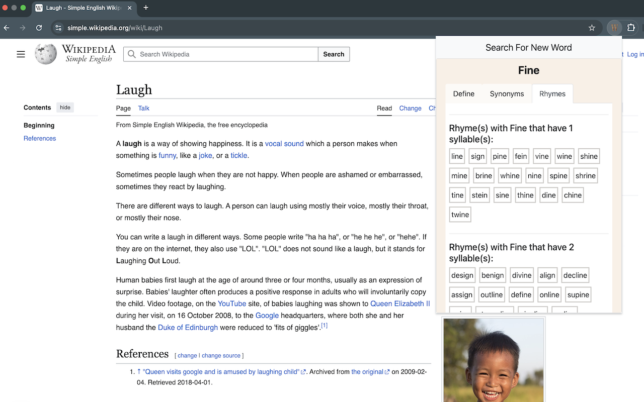 word.ly - Dictionary, Thesaurus, & Rhymes chrome谷歌浏览器插件_扩展第1张截图