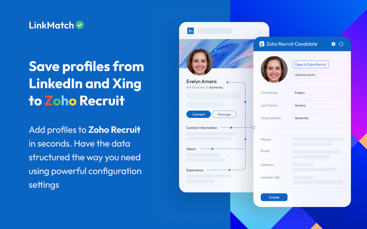 LinkMatch For Zoho Recruit chrome谷歌浏览器插件_扩展第2张截图