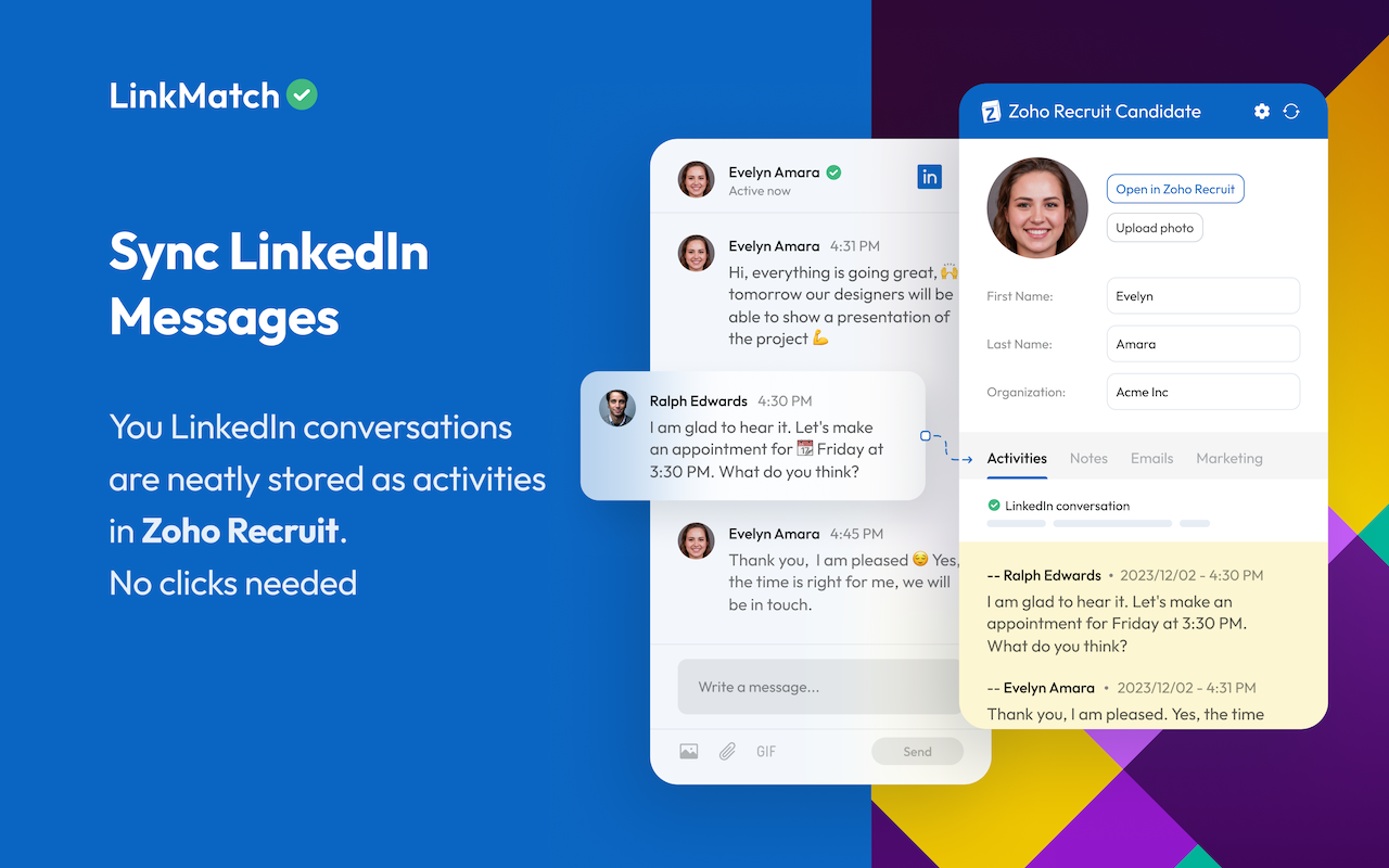 LinkMatch For Zoho Recruit chrome谷歌浏览器插件_扩展第3张截图
