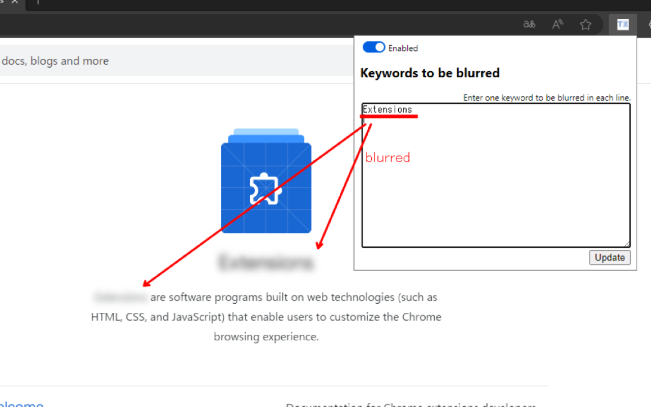 Text Blurrer chrome谷歌浏览器插件_扩展第1张截图