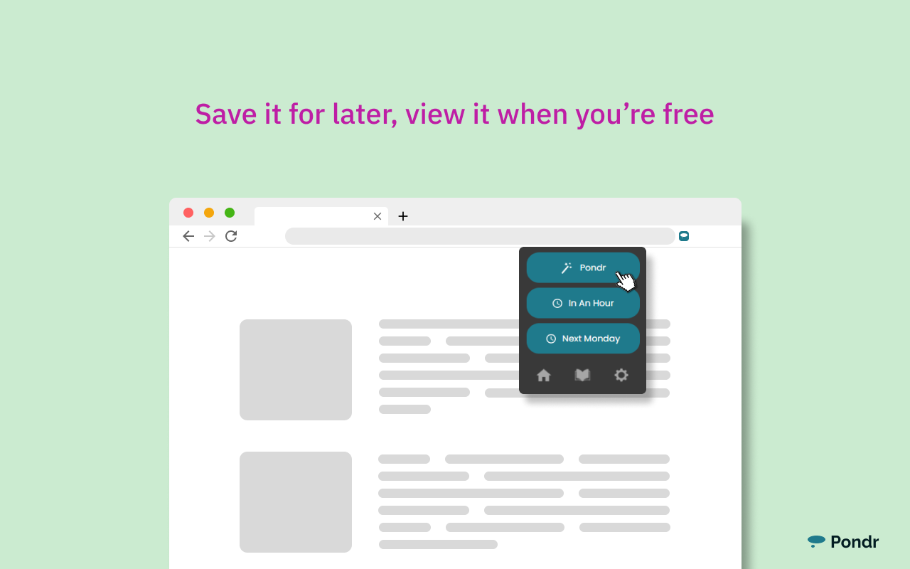Pondr: Tab Manager & Bookmark Reminder chrome谷歌浏览器插件_扩展第4张截图