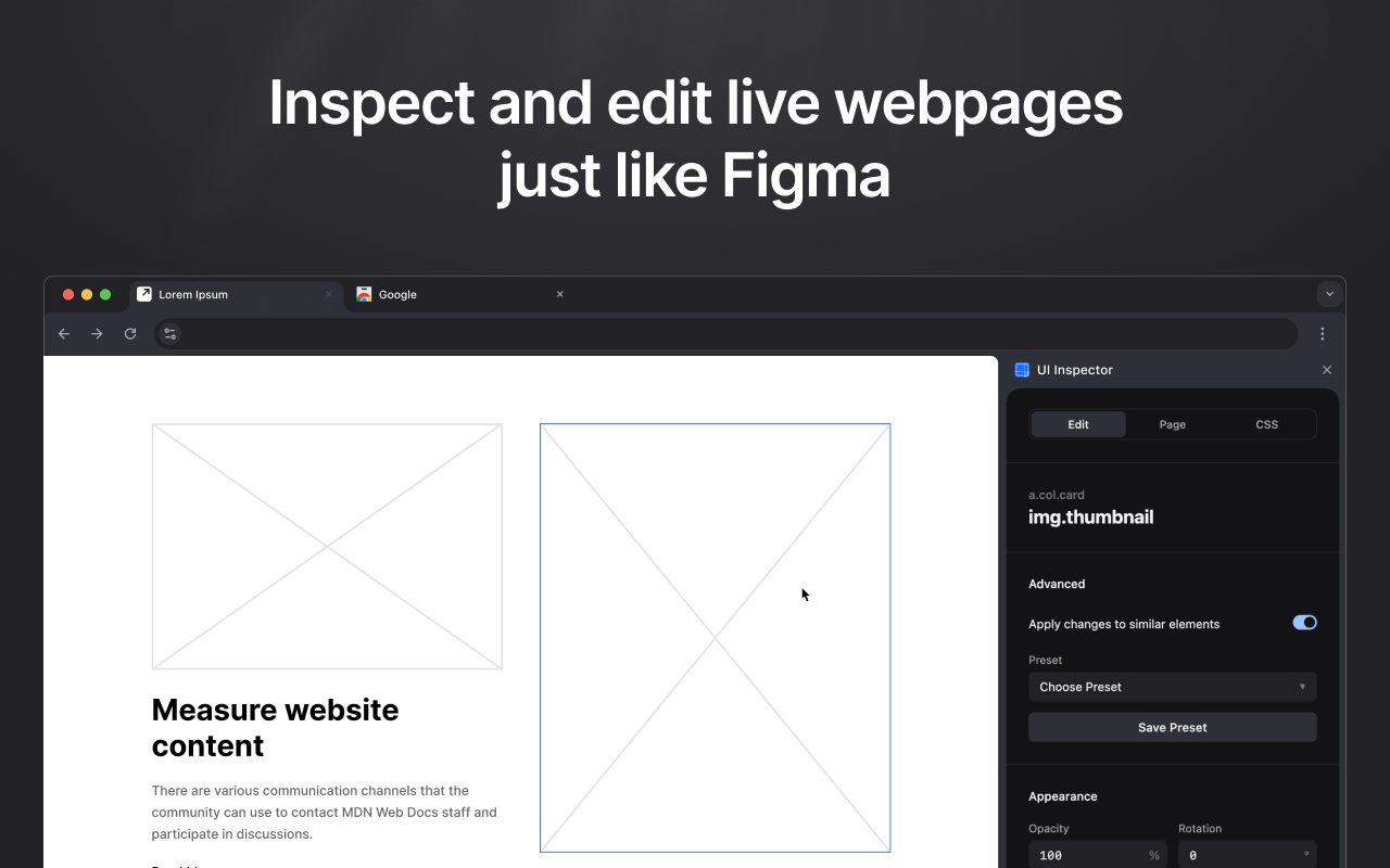 UI Inspector - Visual CSS Editor chrome谷歌浏览器插件_扩展第2张截图