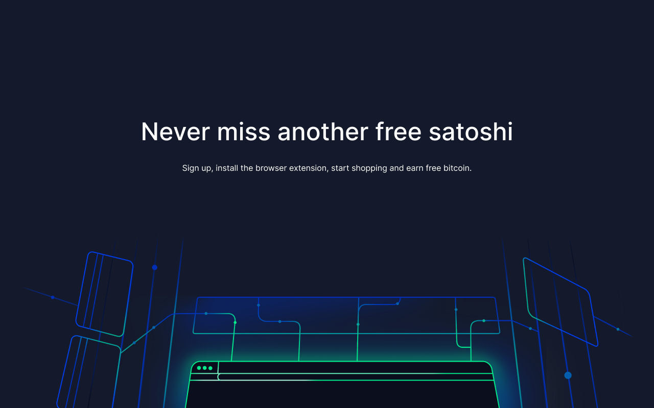 Satsback.com: Earn bitcoin rewards chrome谷歌浏览器插件_扩展第1张截图