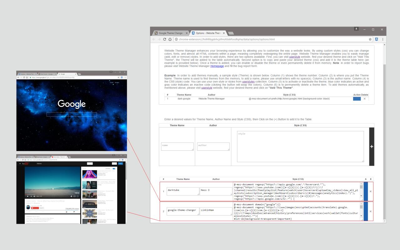 Website Theme Manager chrome谷歌浏览器插件_扩展第3张截图