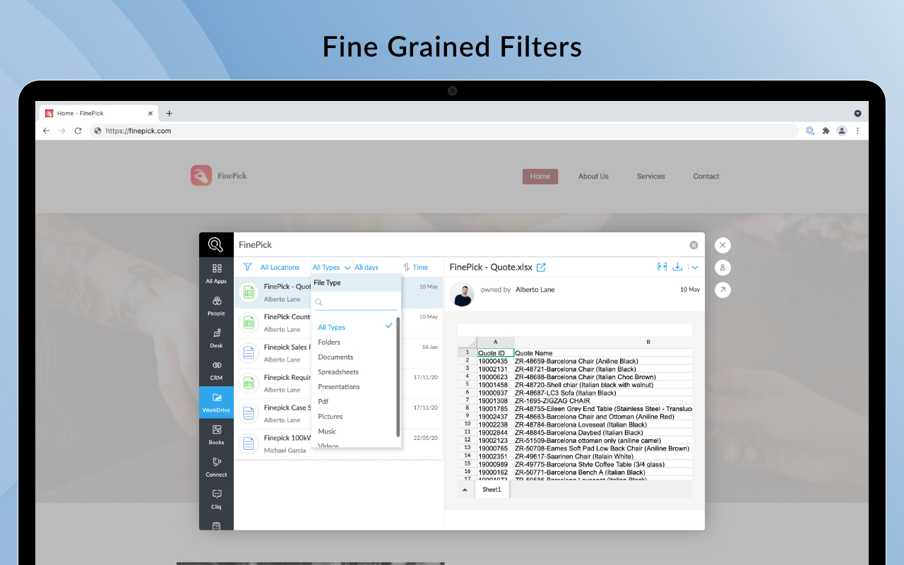 Zia Search from Zoho chrome谷歌浏览器插件_扩展第2张截图