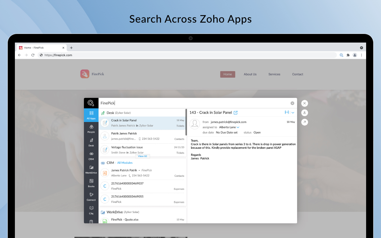 Zia Search from Zoho chrome谷歌浏览器插件_扩展第3张截图