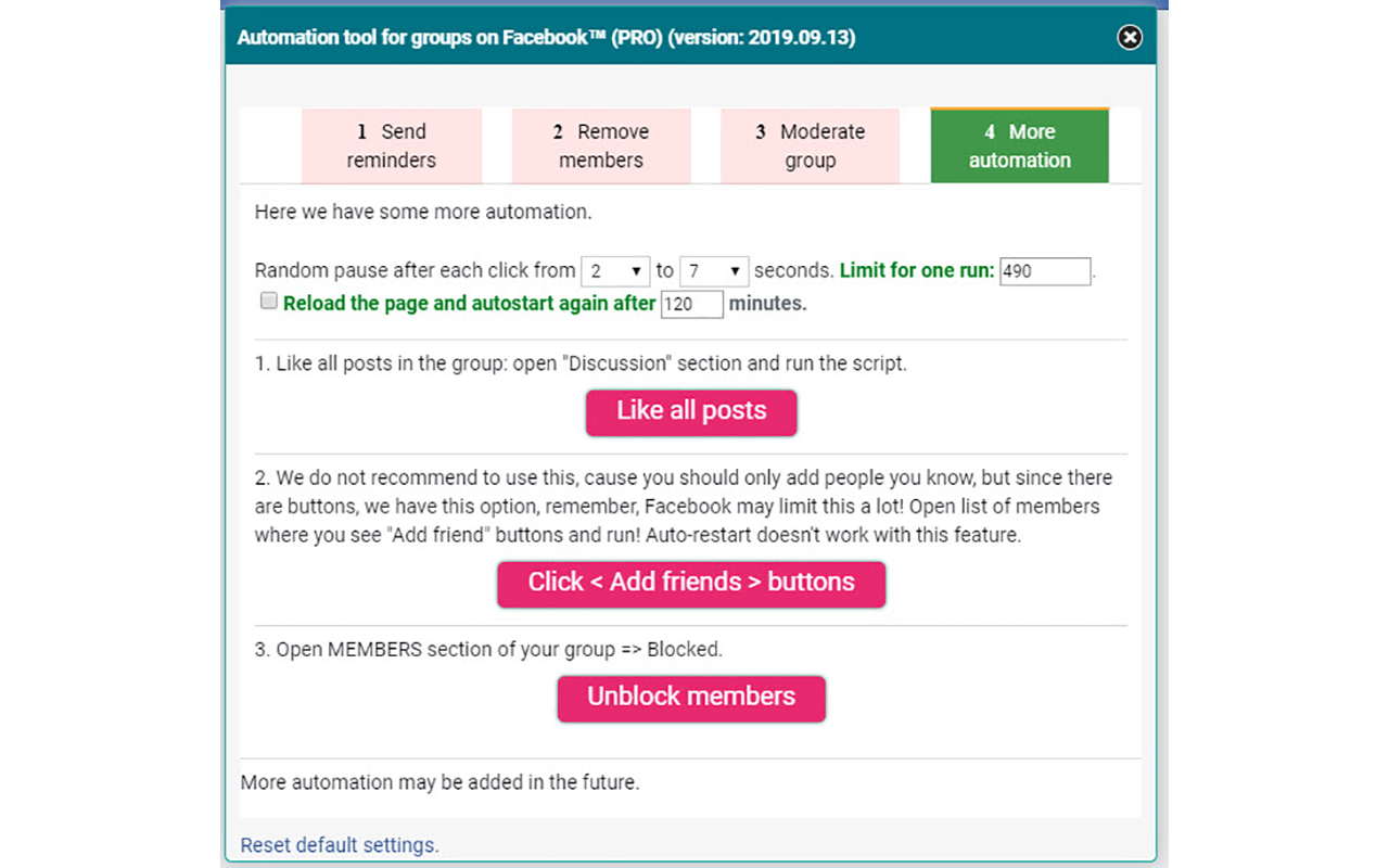 Automation tool for groups on Facebook™ chrome谷歌浏览器插件_扩展第2张截图