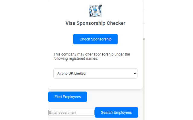 UK Visa Sponsorship Checker: Use AI to find a visa sponsored job chrome谷歌浏览器插件_扩展第3张截图