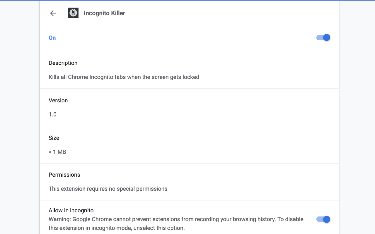 Incognito Killer chrome谷歌浏览器插件_扩展第1张截图