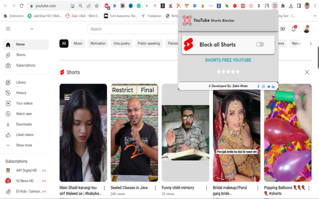 Shorts Blocker YouTube 2024 chrome谷歌浏览器插件_扩展第3张截图