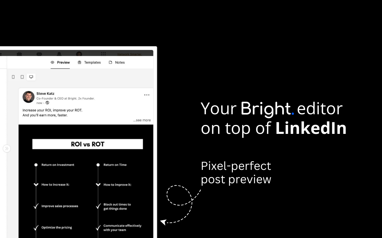 Bright | Content Studio for LinkedIn chrome谷歌浏览器插件_扩展第2张截图