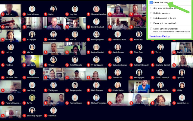 Grid View for Google Meet (fixed) chrome谷歌浏览器插件_扩展第3张截图