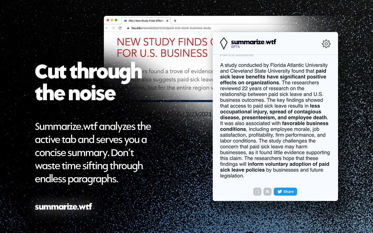 Summarize.wtf - AI Copilot chrome谷歌浏览器插件_扩展第1张截图