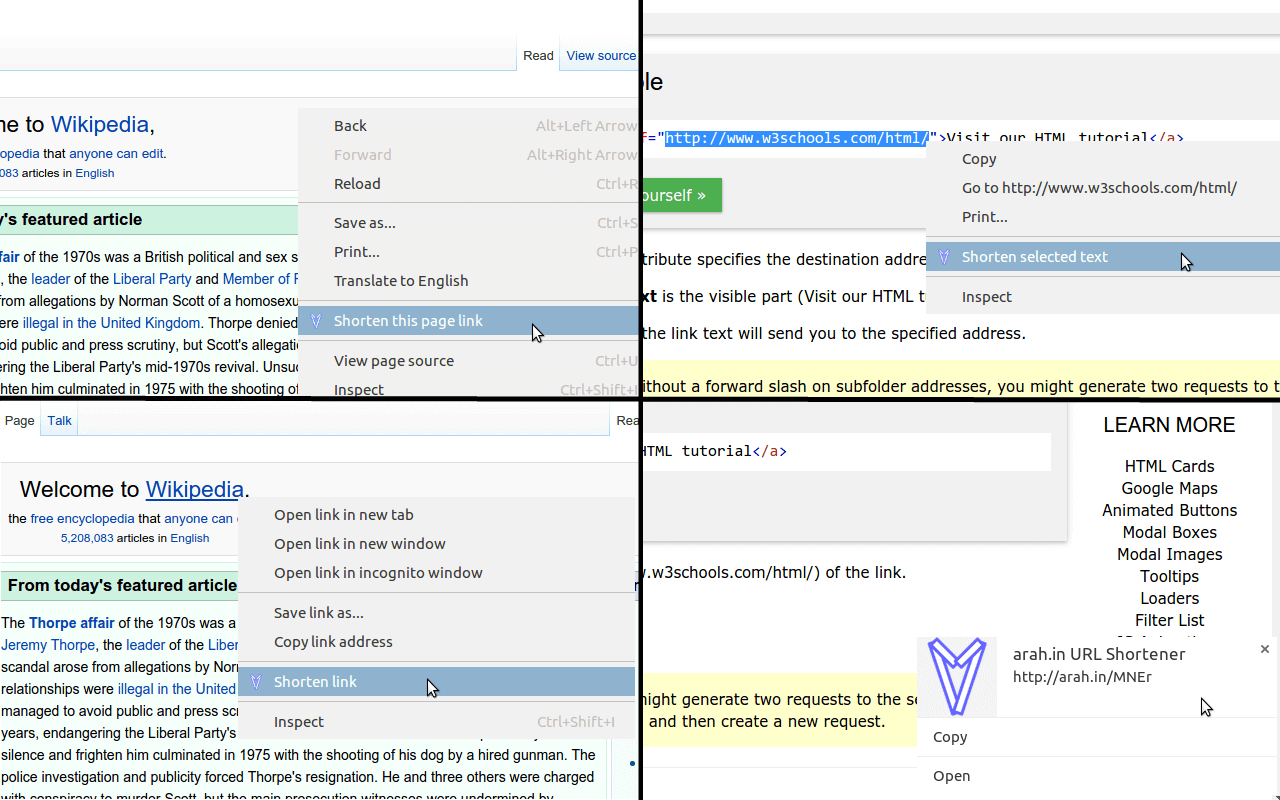 arah.in URL Shortener chrome谷歌浏览器插件_扩展第1张截图