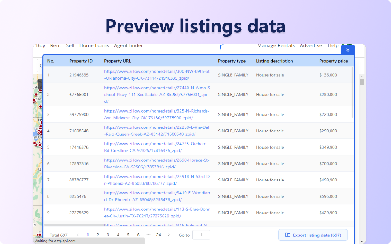 Zillow Data Extractor - Zillow Data Scraper chrome谷歌浏览器插件_扩展第2张截图