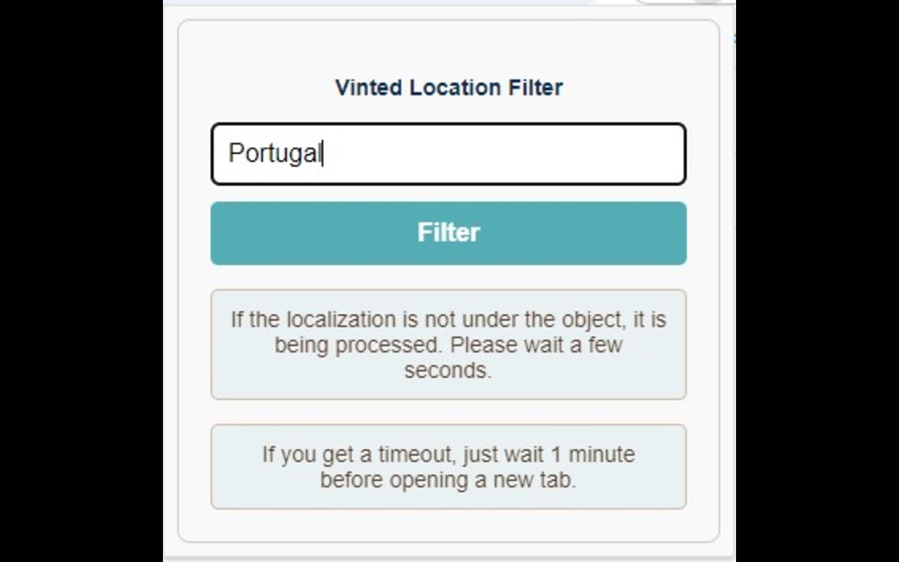 Vinted Filter by Location chrome谷歌浏览器插件_扩展第3张截图