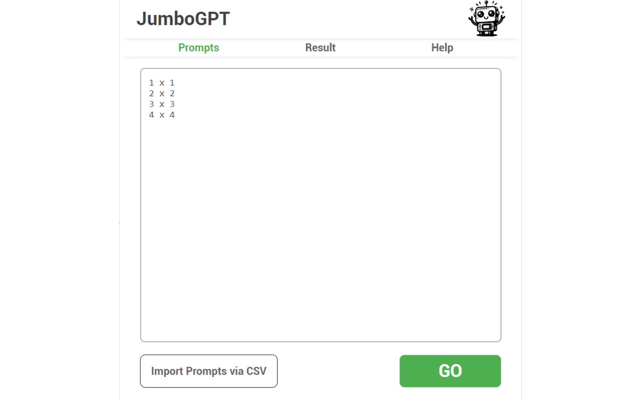 JumboGPT - Bulk Prompts for ChatGPT chrome谷歌浏览器插件_扩展第1张截图
