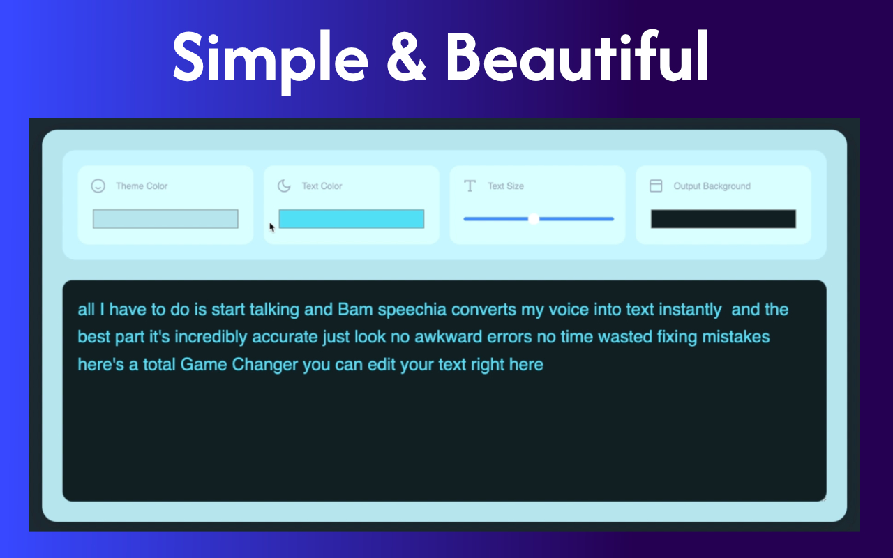 Speechia Beautiful Speech to Text chrome谷歌浏览器插件_扩展第2张截图