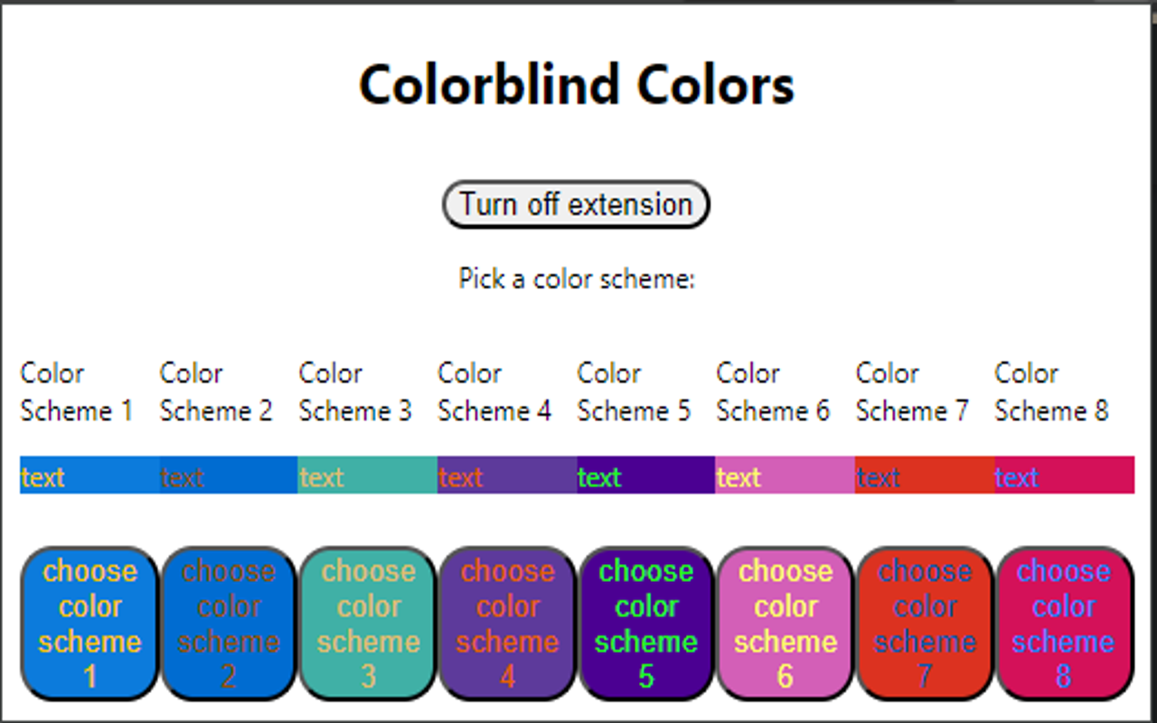 Contrast Colors Schemes for the Colorblind chrome谷歌浏览器插件_扩展第5张截图
