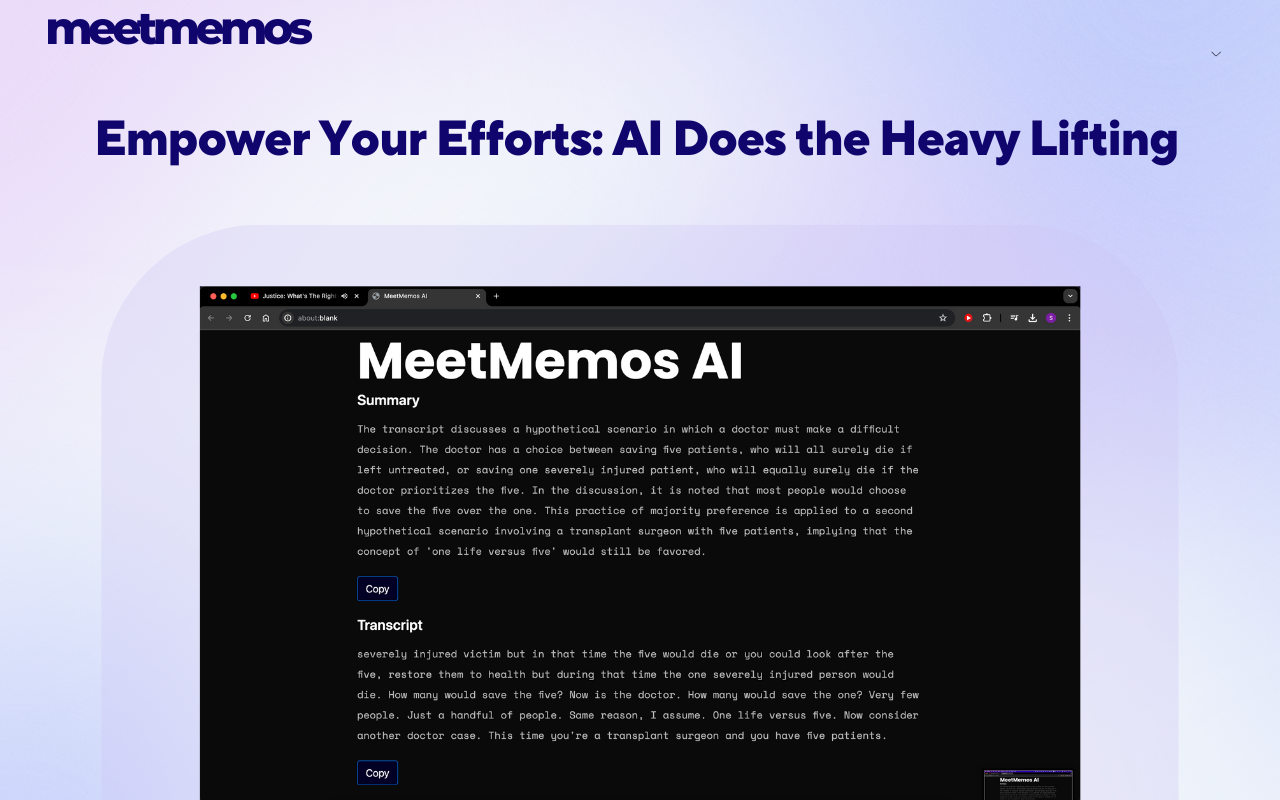 MeetMemos - Summarize Meetings, Audio & Video chrome谷歌浏览器插件_扩展第3张截图