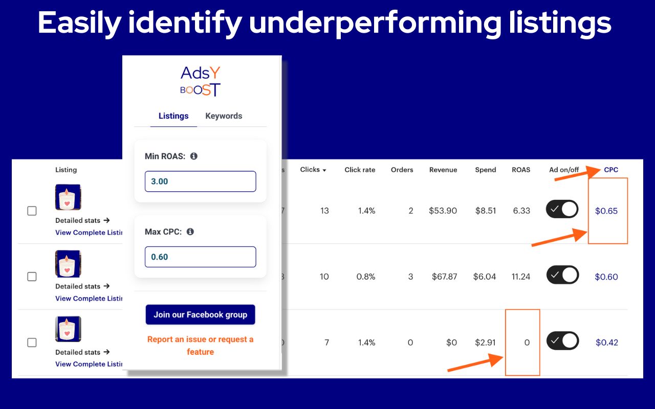 AdsyBoost - enhanced Etsy Ads management chrome谷歌浏览器插件_扩展第3张截图