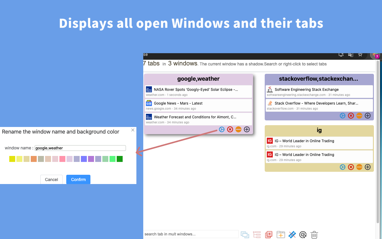 标签页管理 chrome谷歌浏览器插件_扩展第5张截图