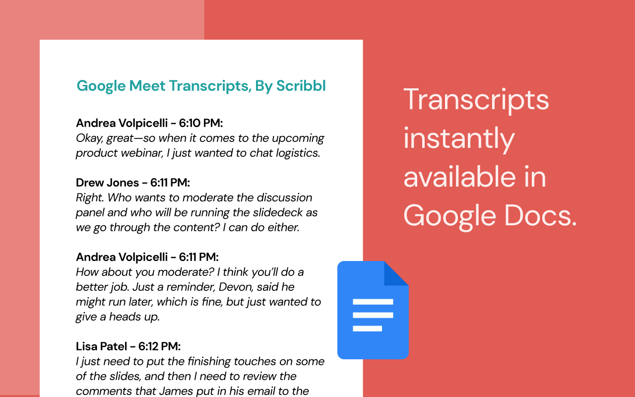Scribbl: Google Meet AI会议笔记 chrome谷歌浏览器插件_扩展第3张截图