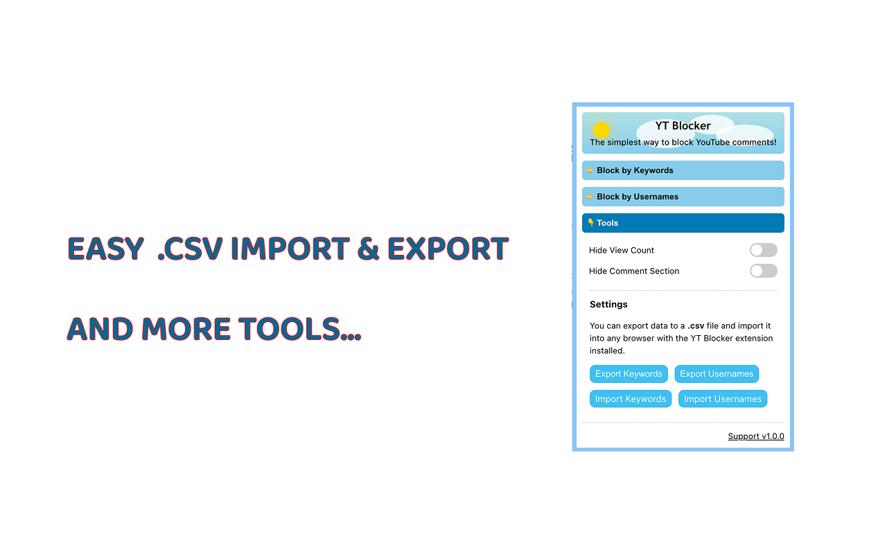 YT Blocker - Block YouTube Comments By Keywords, Usernames & Tools chrome谷歌浏览器插件_扩展第2张截图