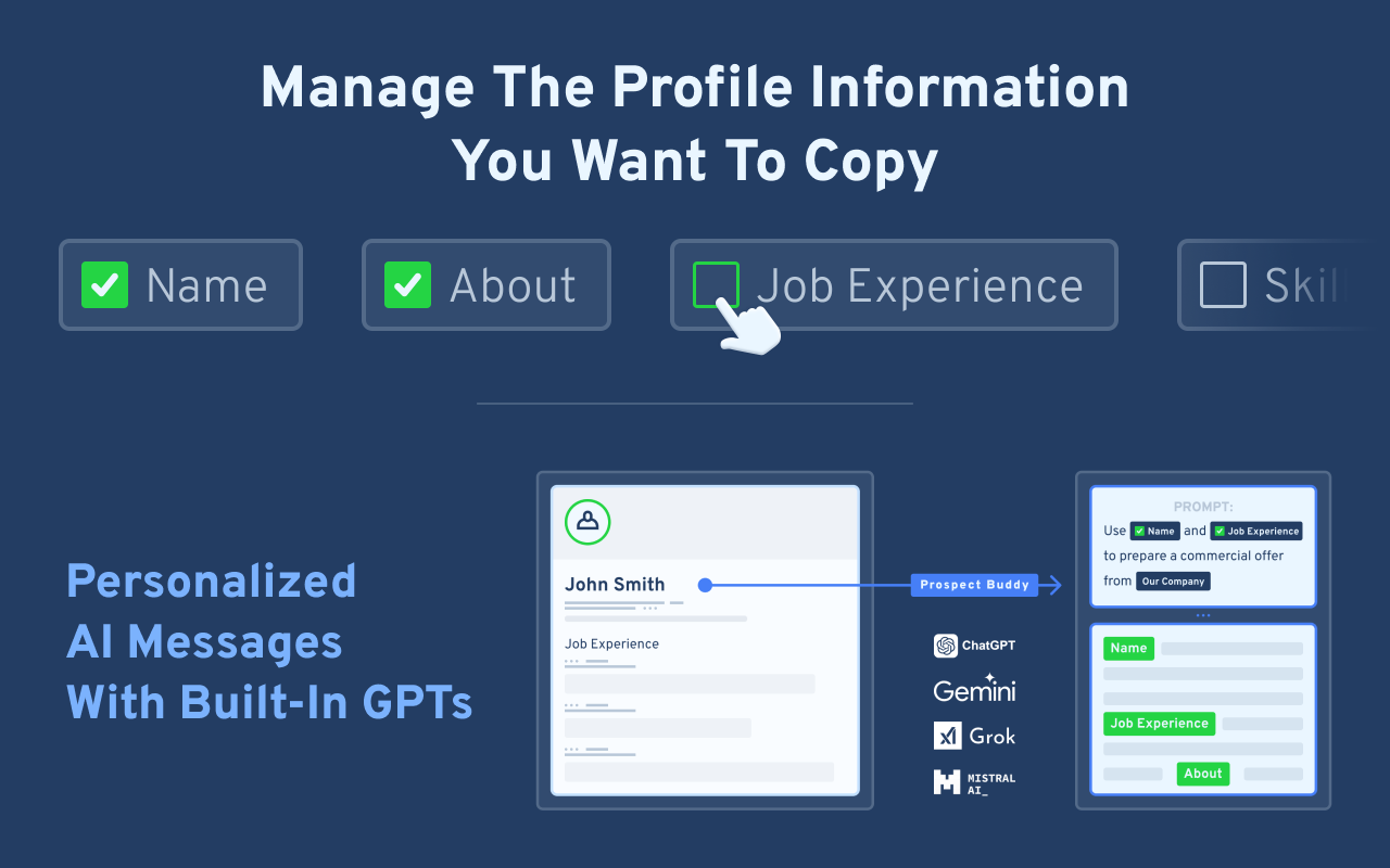 Copy LinkedIn profiles to your CRM and craft personalized messages with AI. chrome谷歌浏览器插件_扩展第4张截图