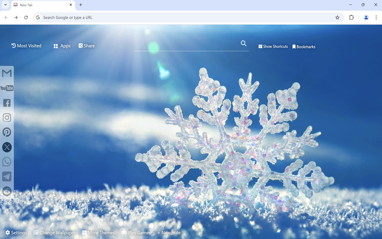 Winter Snow Wallpaper chrome谷歌浏览器插件_扩展第3张截图