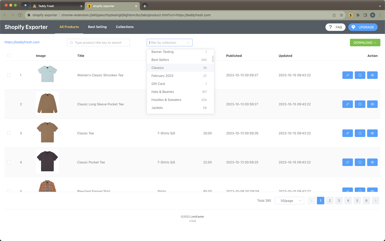 Shopify Exporter chrome谷歌浏览器插件_扩展第2张截图