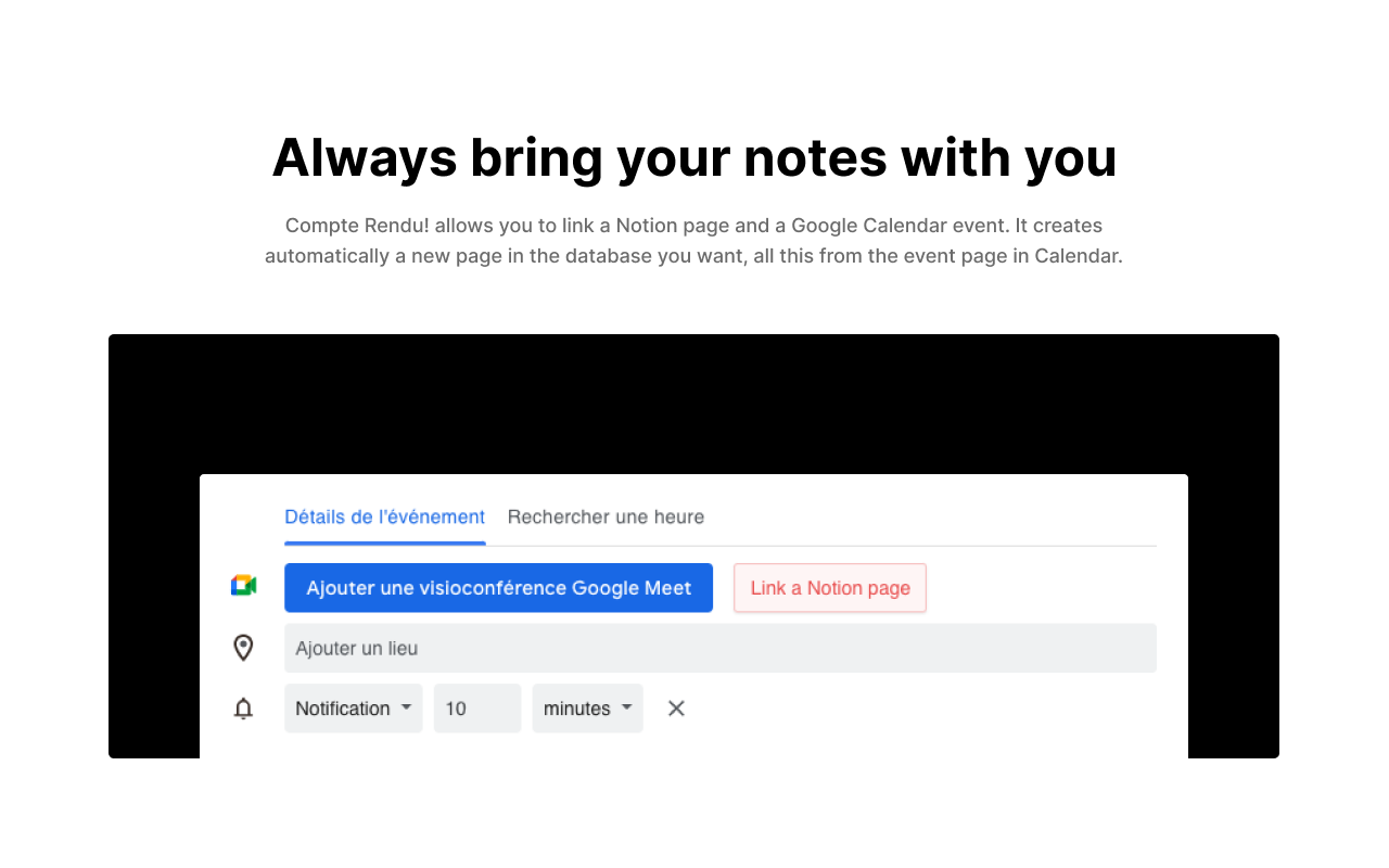 Notion Compte Rendu! chrome谷歌浏览器插件_扩展第1张截图