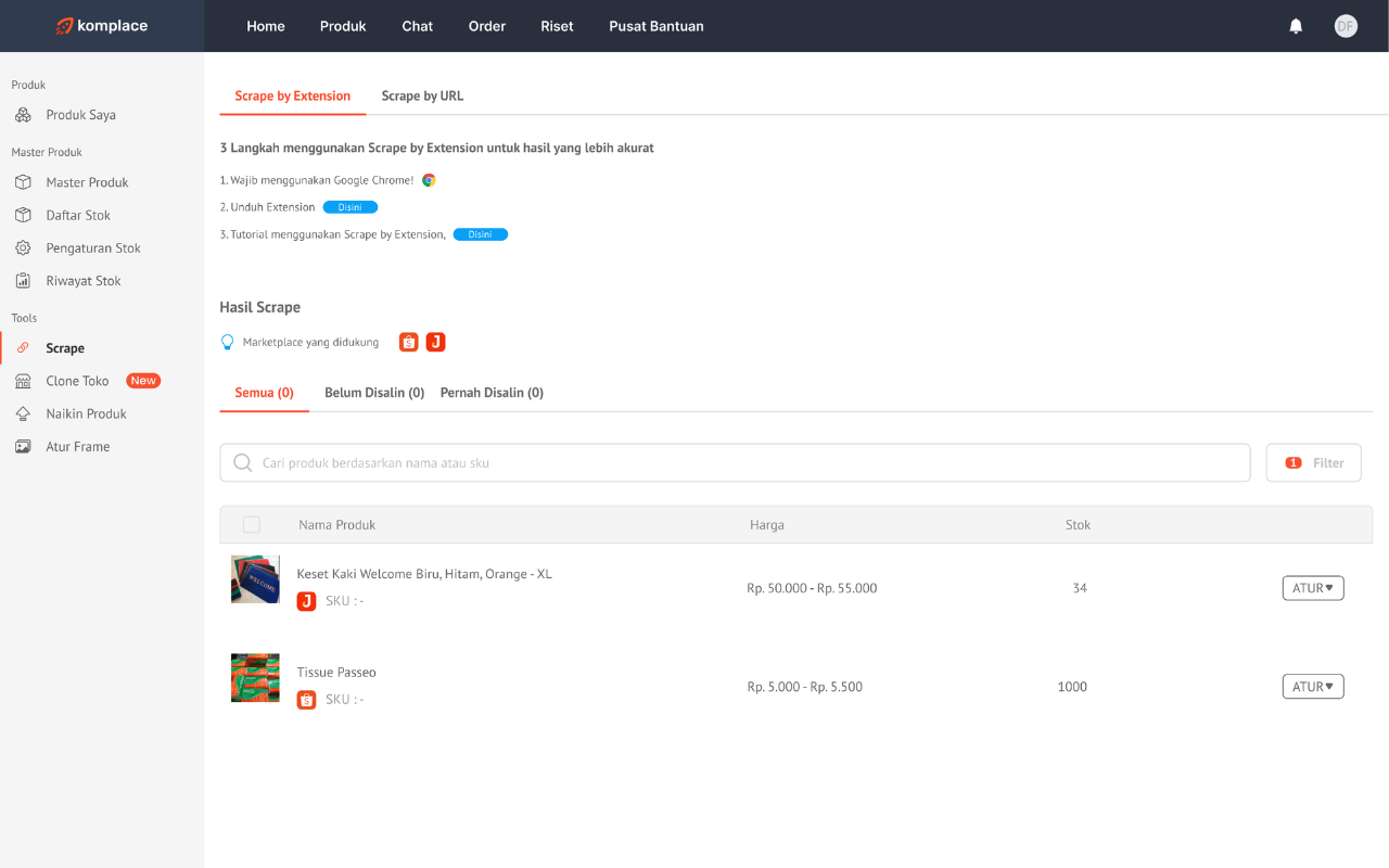 Free Marketplace Scraper by Komplace chrome谷歌浏览器插件_扩展第1张截图