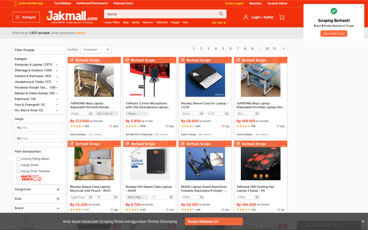Free Marketplace Scraper by Komplace chrome谷歌浏览器插件_扩展第4张截图