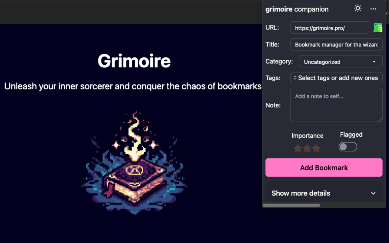 grimoire companion chrome谷歌浏览器插件_扩展第1张截图