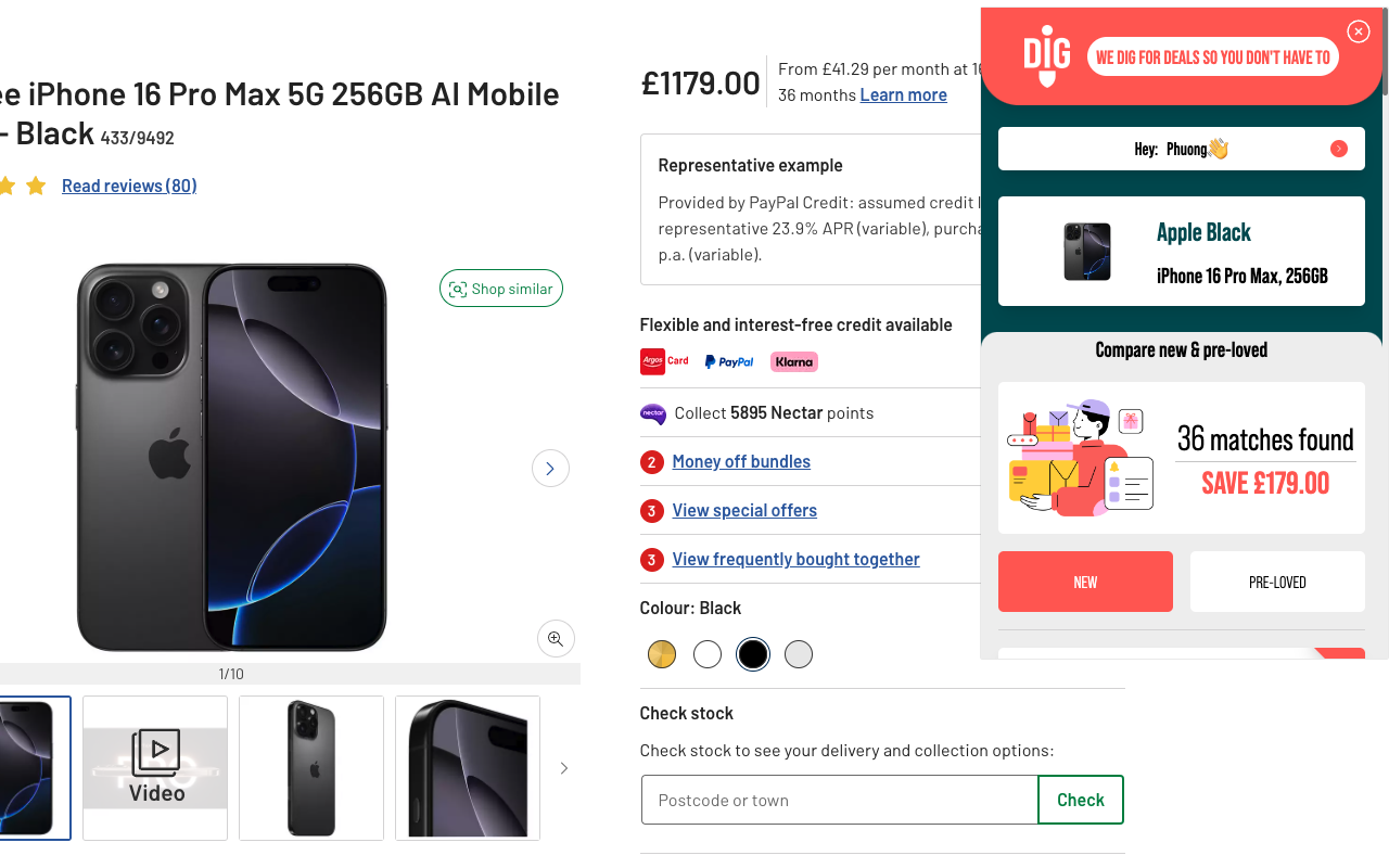 DIG This Deal chrome谷歌浏览器插件_扩展第1张截图