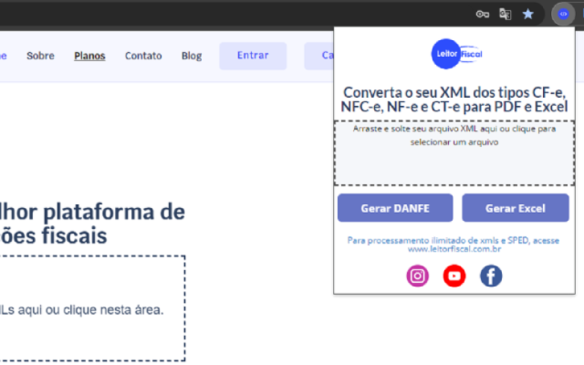 LeitorFiscal chrome谷歌浏览器插件_扩展第1张截图