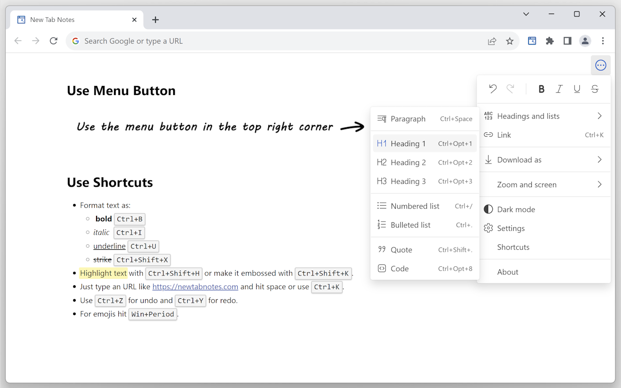 New Tab Notes chrome谷歌浏览器插件_扩展第2张截图