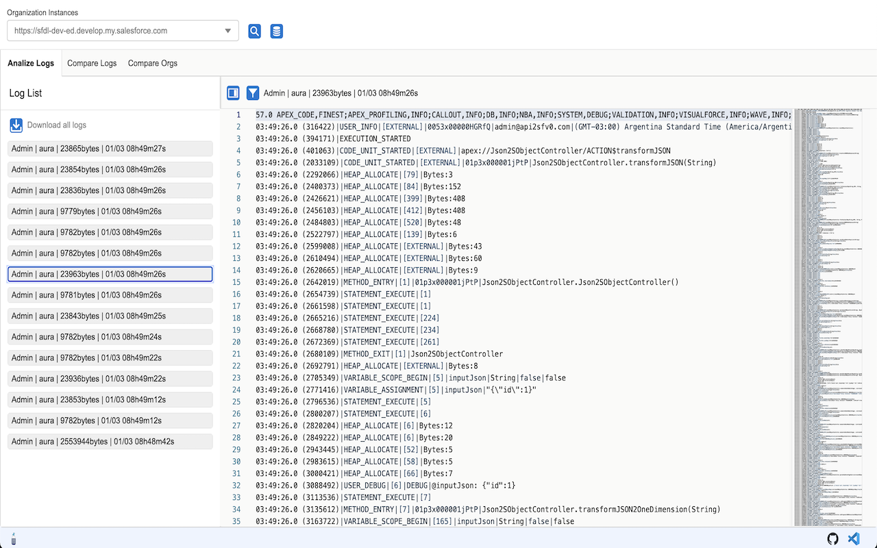 Salesforce Debug Logs (sfdl) chrome谷歌浏览器插件_扩展第2张截图