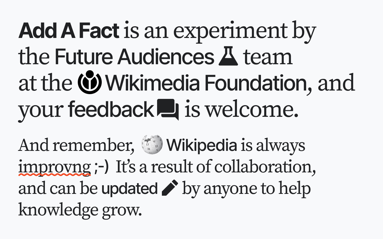 Wikipedia Add A Fact chrome谷歌浏览器插件_扩展第2张截图