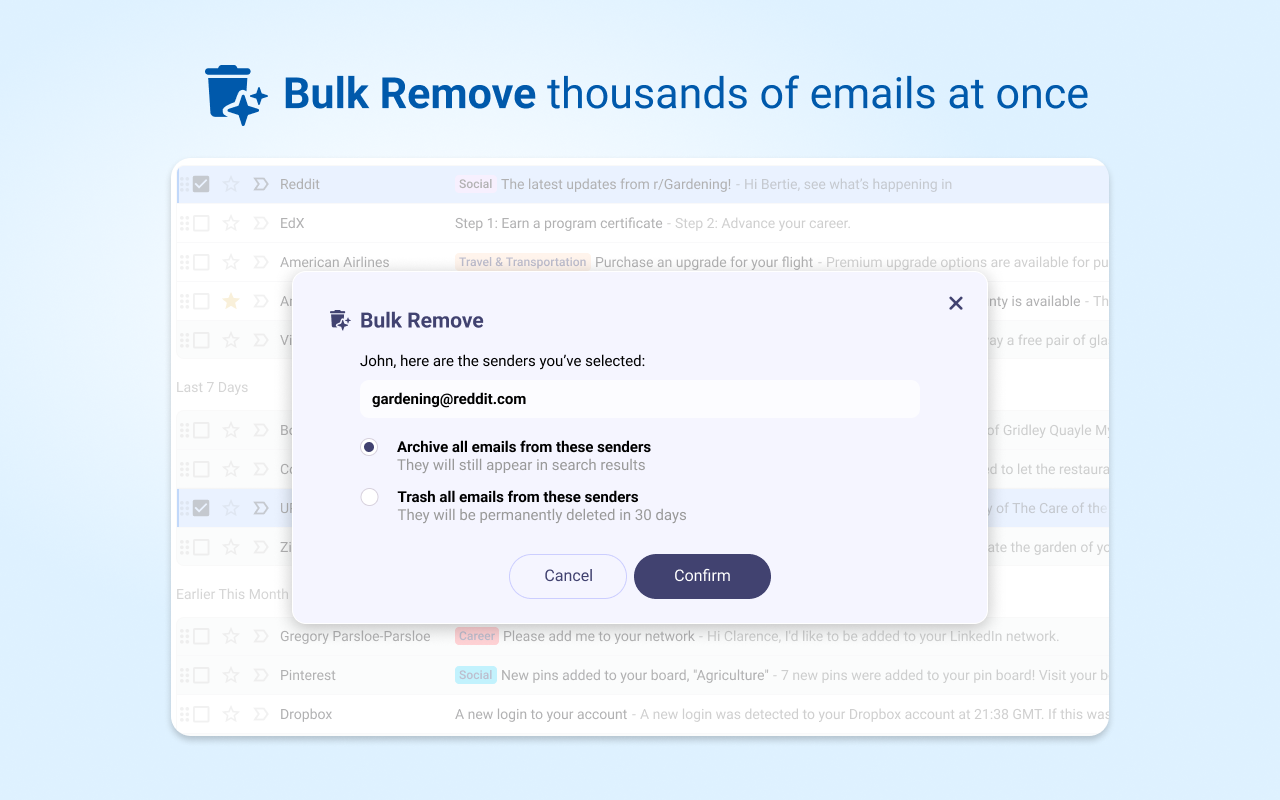 Baxter - Email Organizer & Unsubscriber chrome谷歌浏览器插件_扩展第4张截图