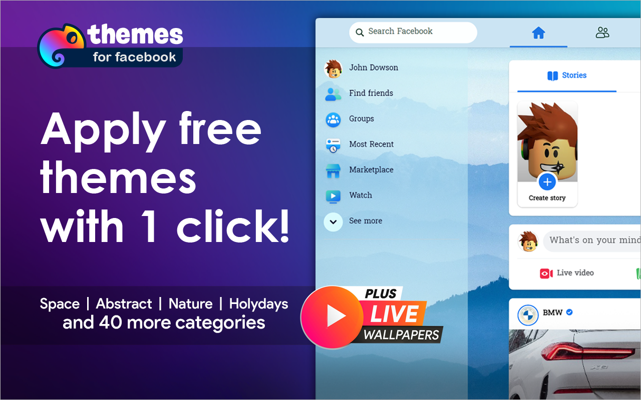 Themes for Facebook chrome谷歌浏览器插件_扩展第2张截图